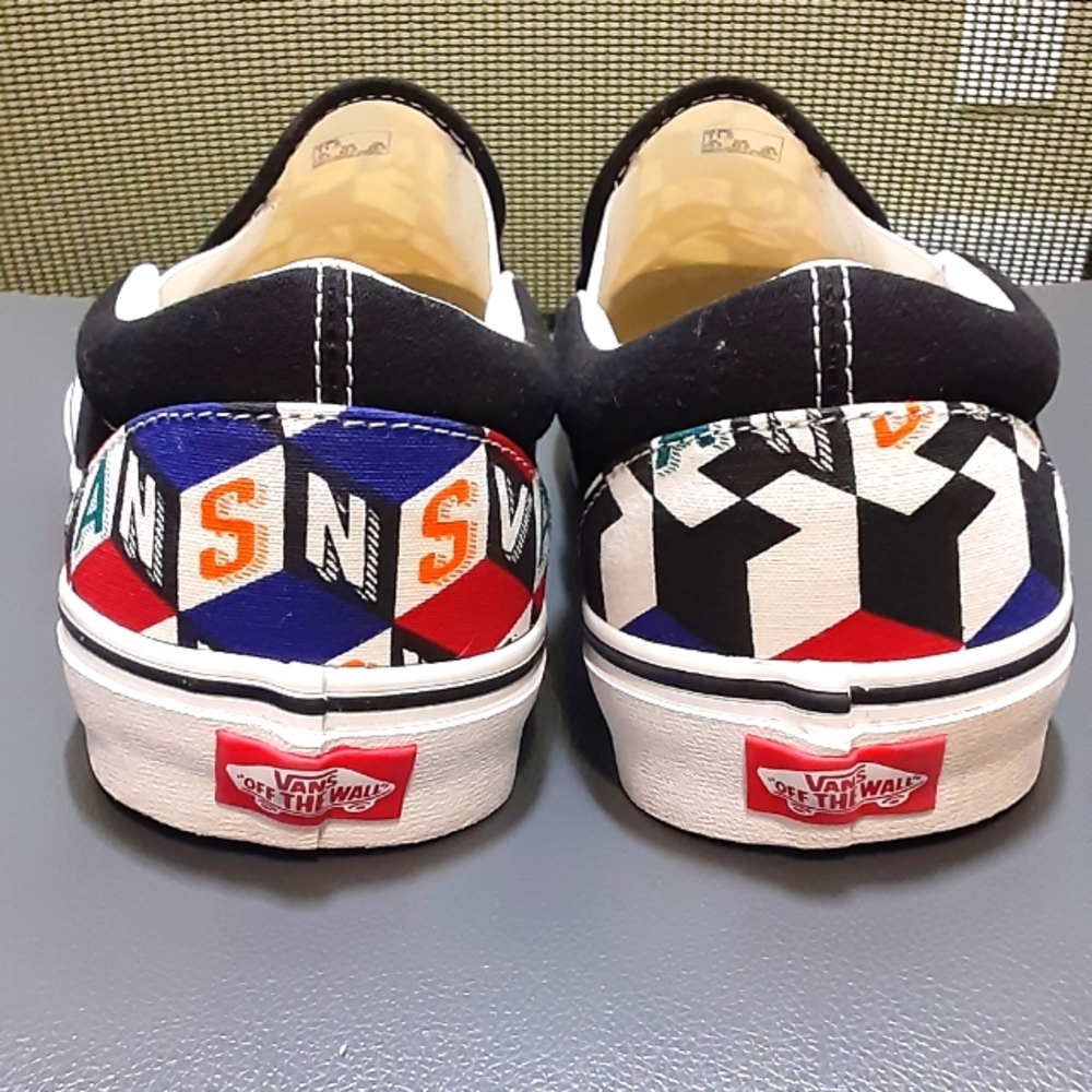 Vans Men's Slip on Multi Color Checkered Shoes (Size 11.5) - Picture 7 of 15